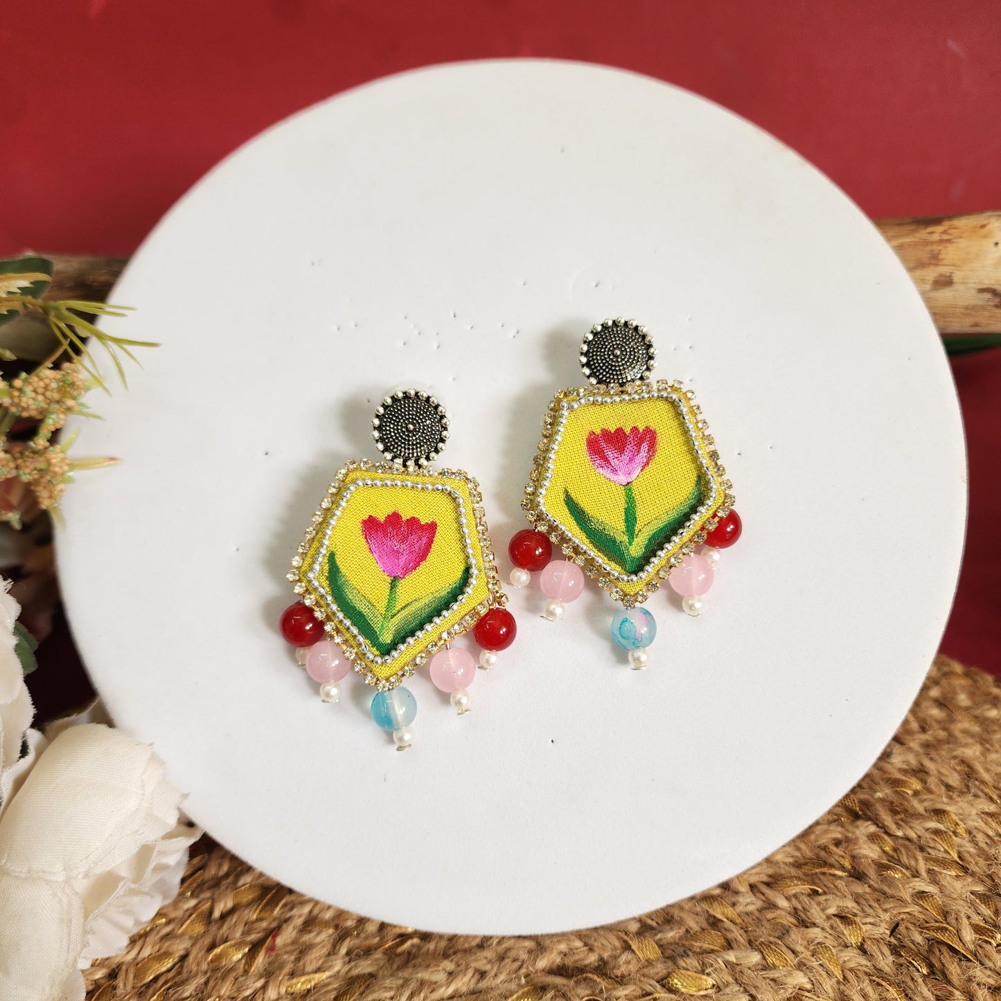 Tulip Bloom Handcrafted Earrings