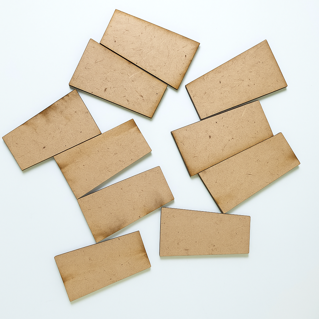 Laser Cut Wooden Pentagon Shape -3.5cm set of 10pc