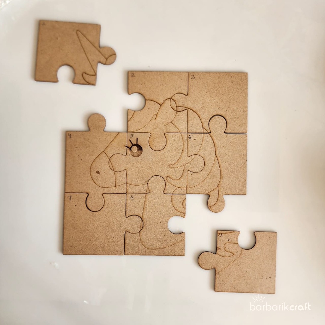 🎨 DIY Wooden Unicorn Puzzle Painting Kit | BarbarikCraft