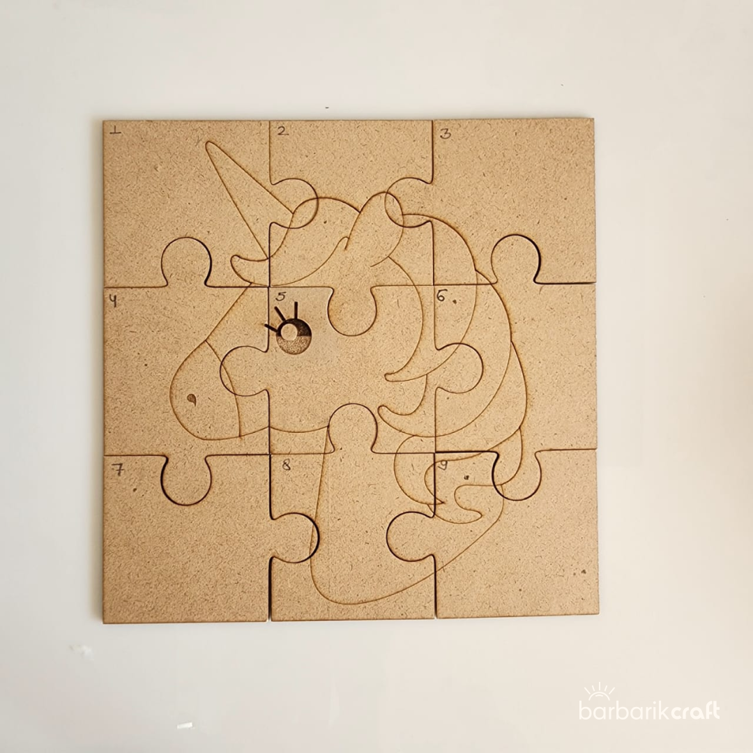 🎨 DIY Wooden Unicorn Puzzle Painting Kit | BarbarikCraft