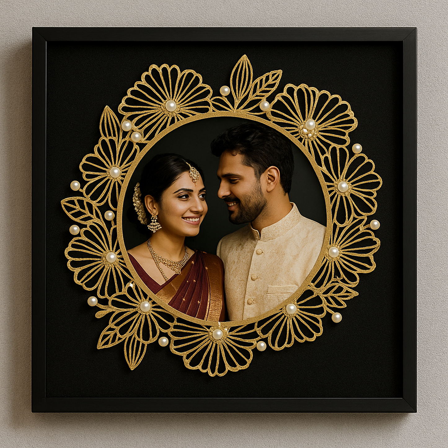 Floral Bloom Round MDF Frame – 10 Inch (2.5mm)