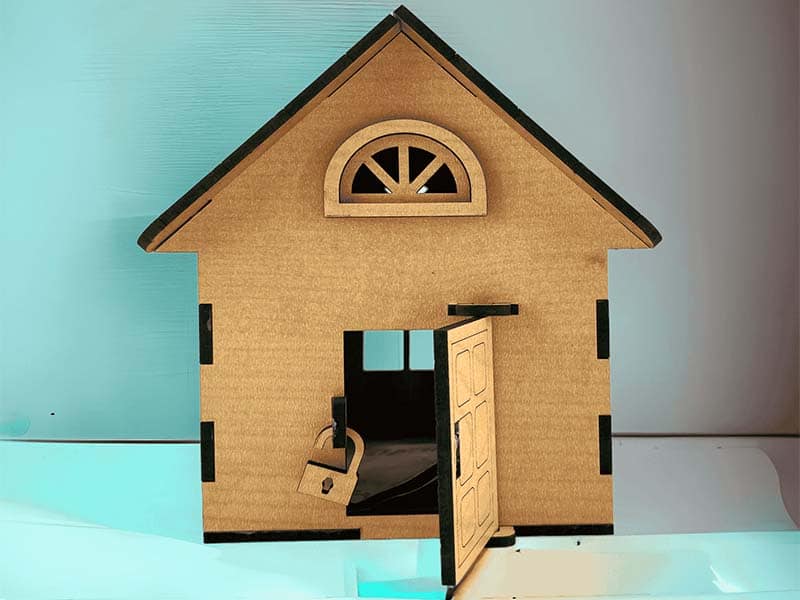 MDF House-Shaped Money Bank