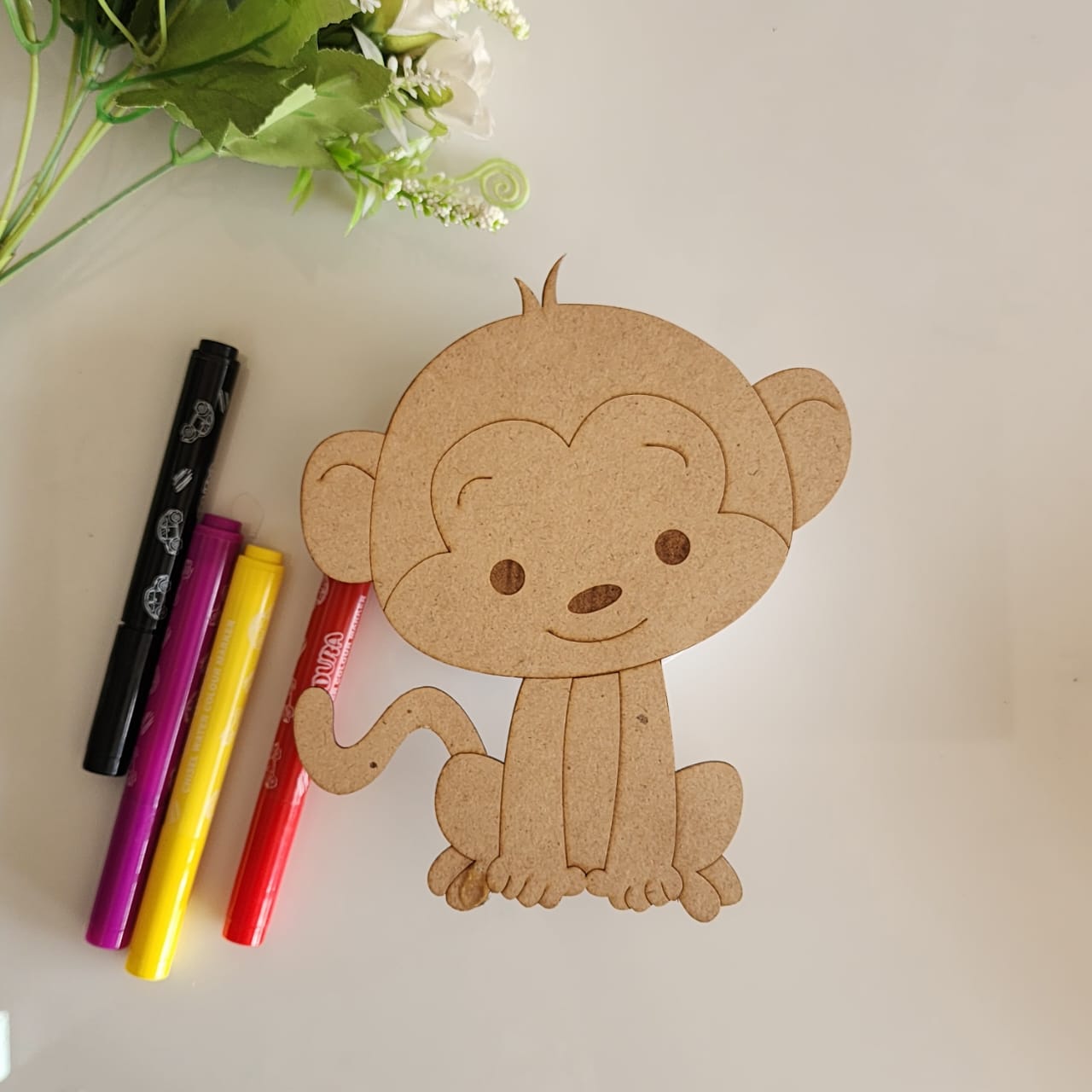 Cheeky Monkey MDF Cutout – DIY Paint & Decor Kit