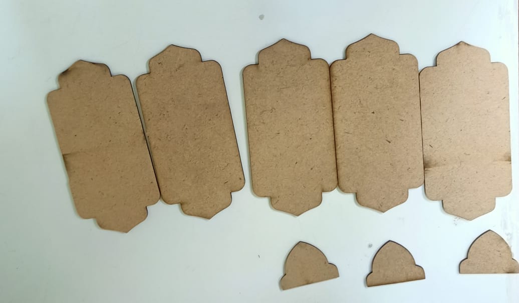 Ornate MDF Craft plaques -9cm set of 10pc