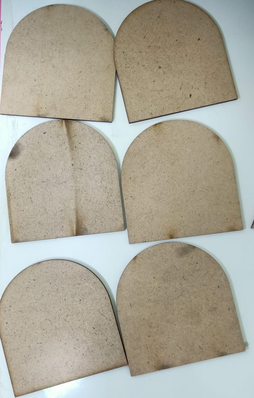 Aech MDF Wood Cutout -6cm set of 10pc