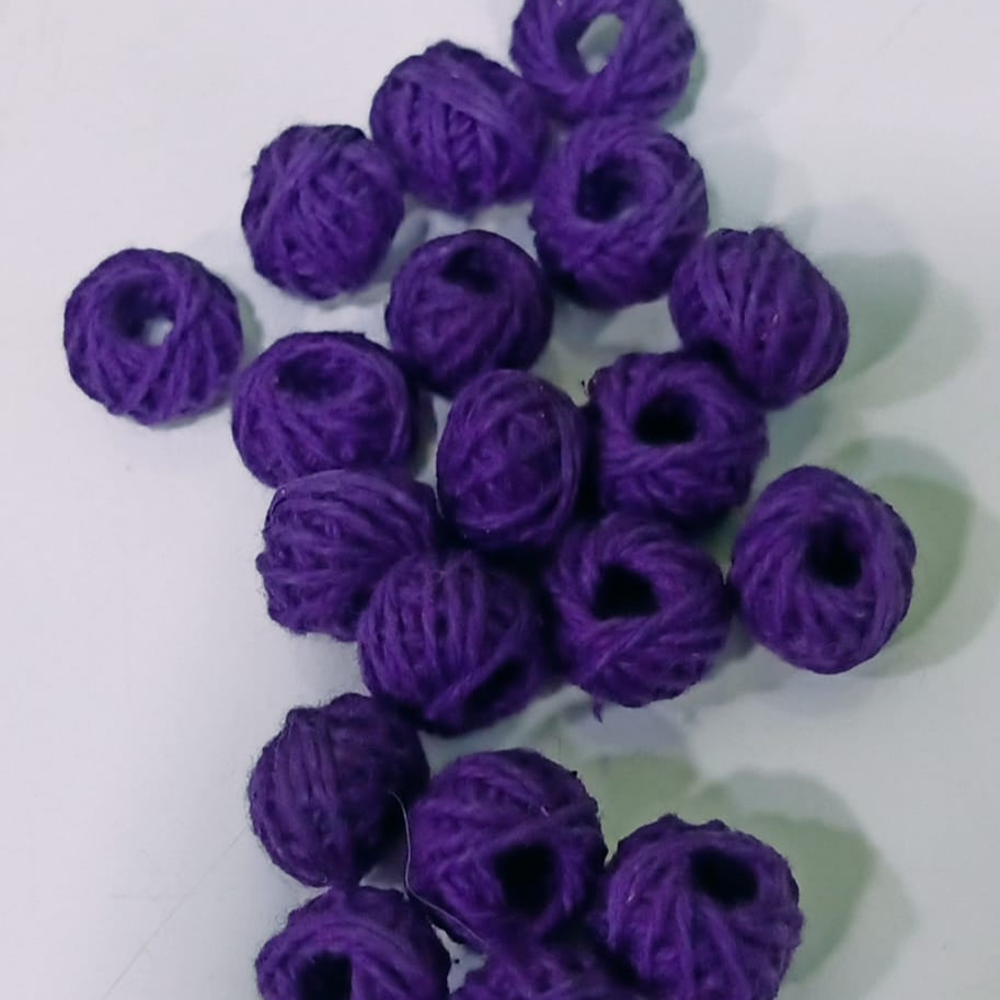 Purple Mini Yarn Balls For Craft & Knitting set of 20pc