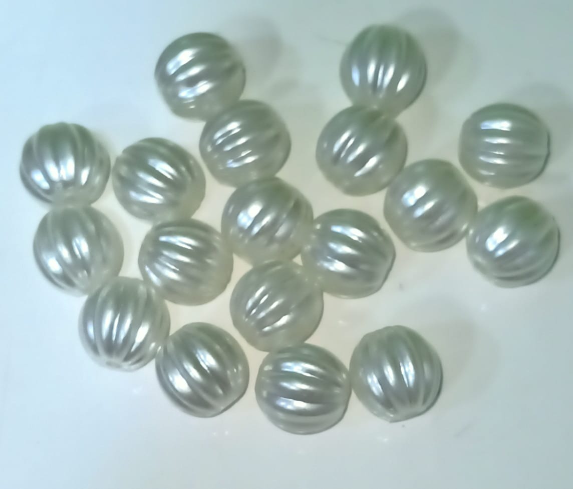 Premium White Pearl Beads Mix for Jewelry Making & Crafts set of 20pc