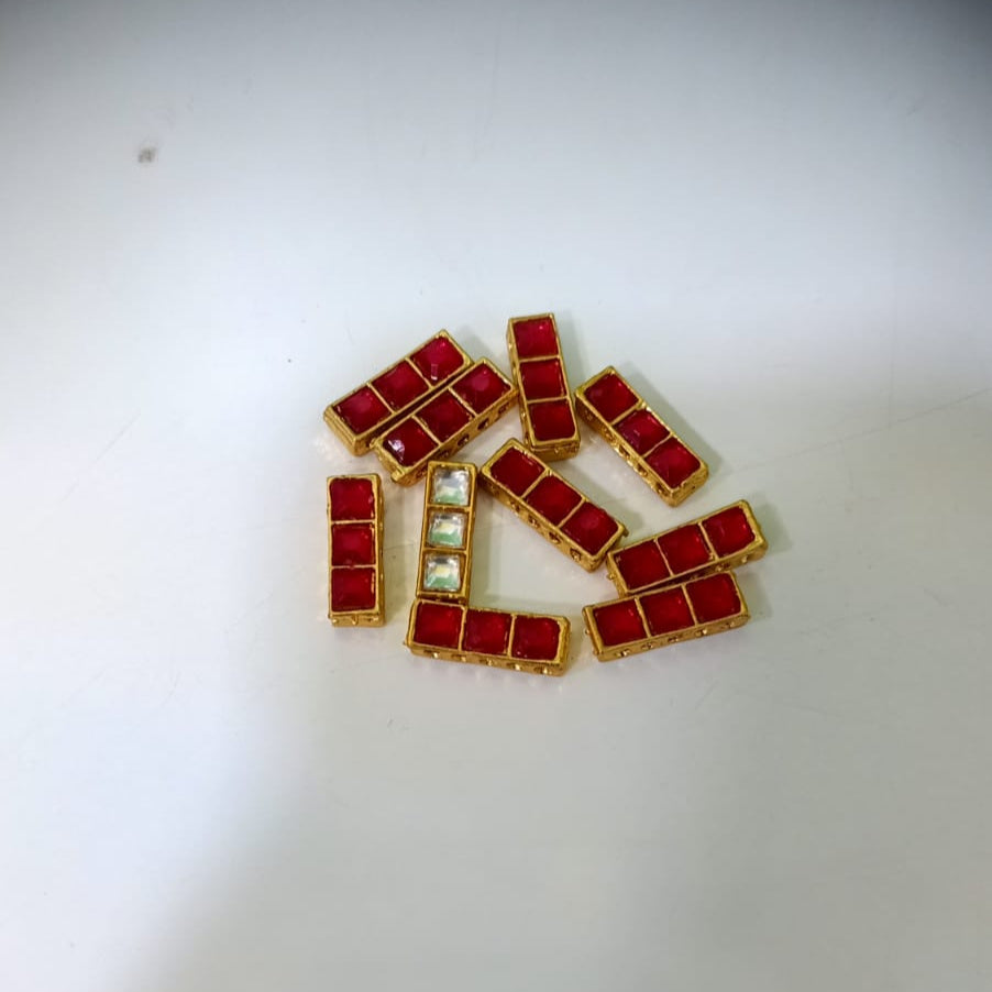Gold Plated Gemstone Connectors set of 10pc
