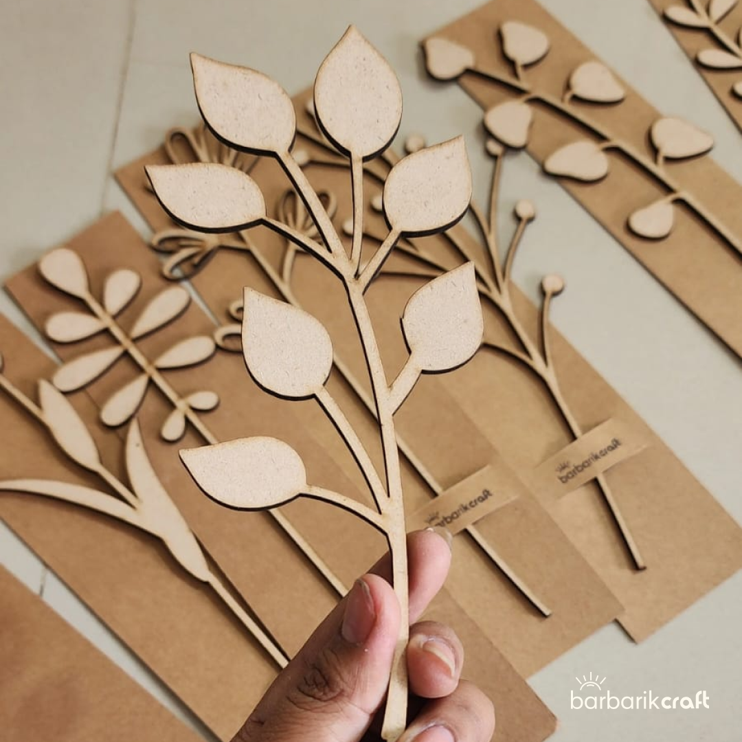 MDF Flower Sticks (Set of 5)