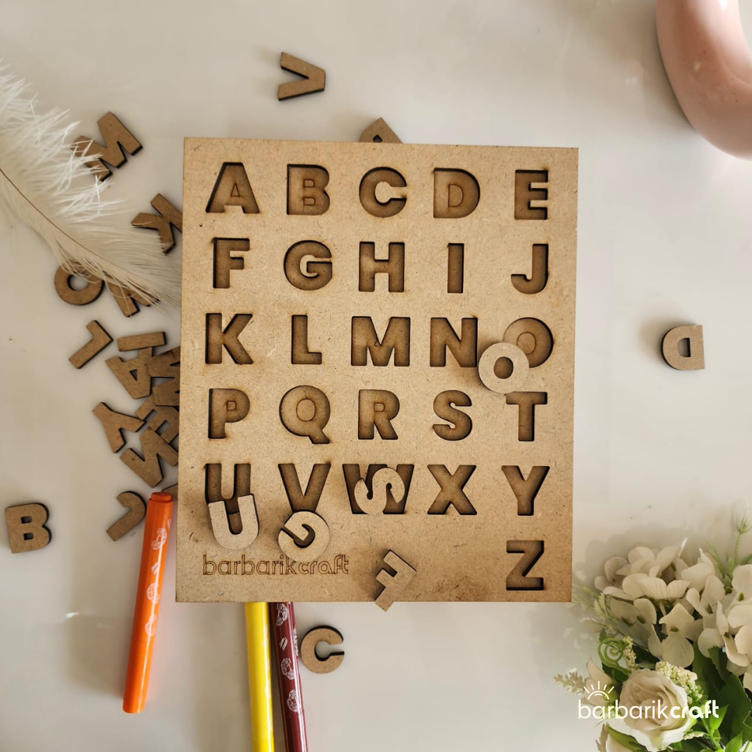 Wooden Alphabet Puzzle Board – A to Z Learning Fun