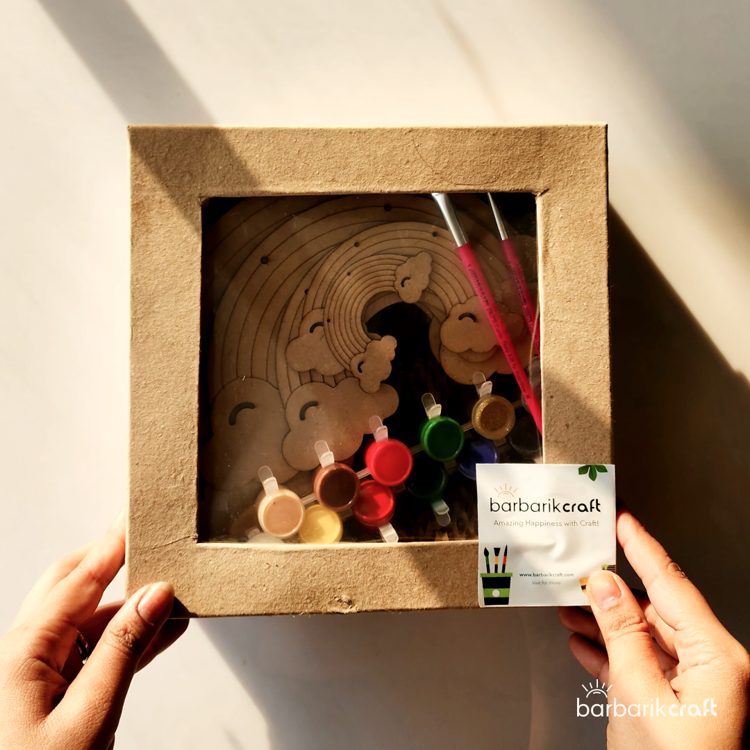 Wooden Horse Family Puzzle – DIY MDF Toy Set