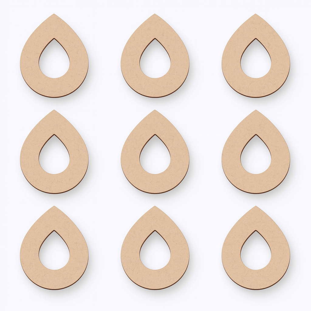 Teardrop Shape Cut Out -4.5cm Set of 10pc