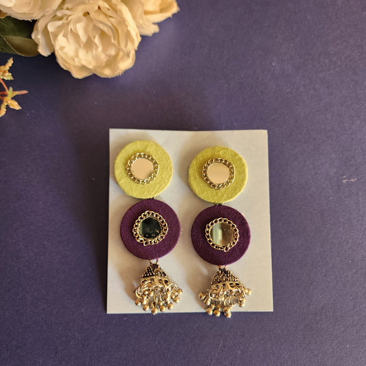 Festive Mirror & Bead Dangler Earrings