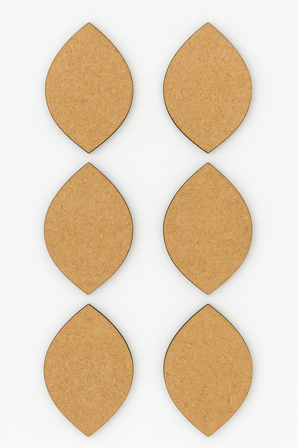 Leaf-Shaped Shape -4cm Set of 10pc
