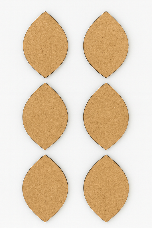 Leaf-Shaped Shape -4cm Set of 10pc