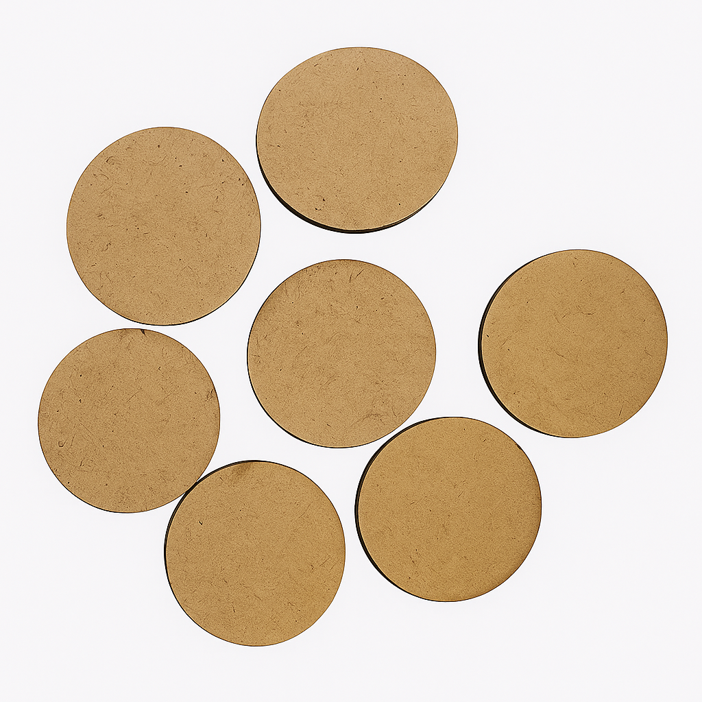 Round MDF Wooden Craft Discs -3cm set of 10pc