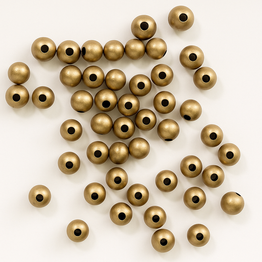 Gold Round Spacer Beads –(100pc)