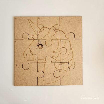 🎨 DIY Wooden Unicorn Puzzle Painting Kit | BarbarikCraft