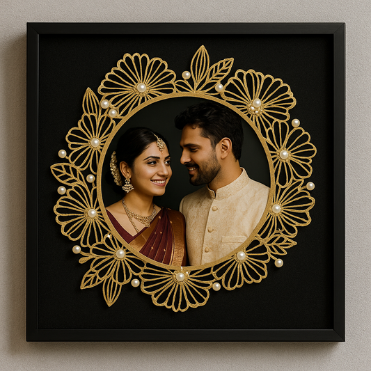Floral Bloom Round MDF Frame – 10 Inch (2.5mm)