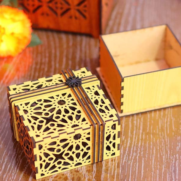Laser Cut MDF Decorative Gift Box