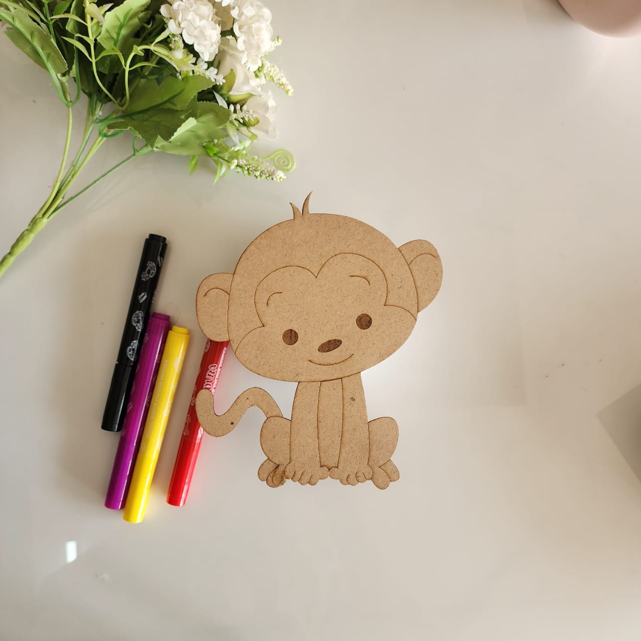 Cheeky Monkey MDF Cutout – DIY Paint & Decor Kit