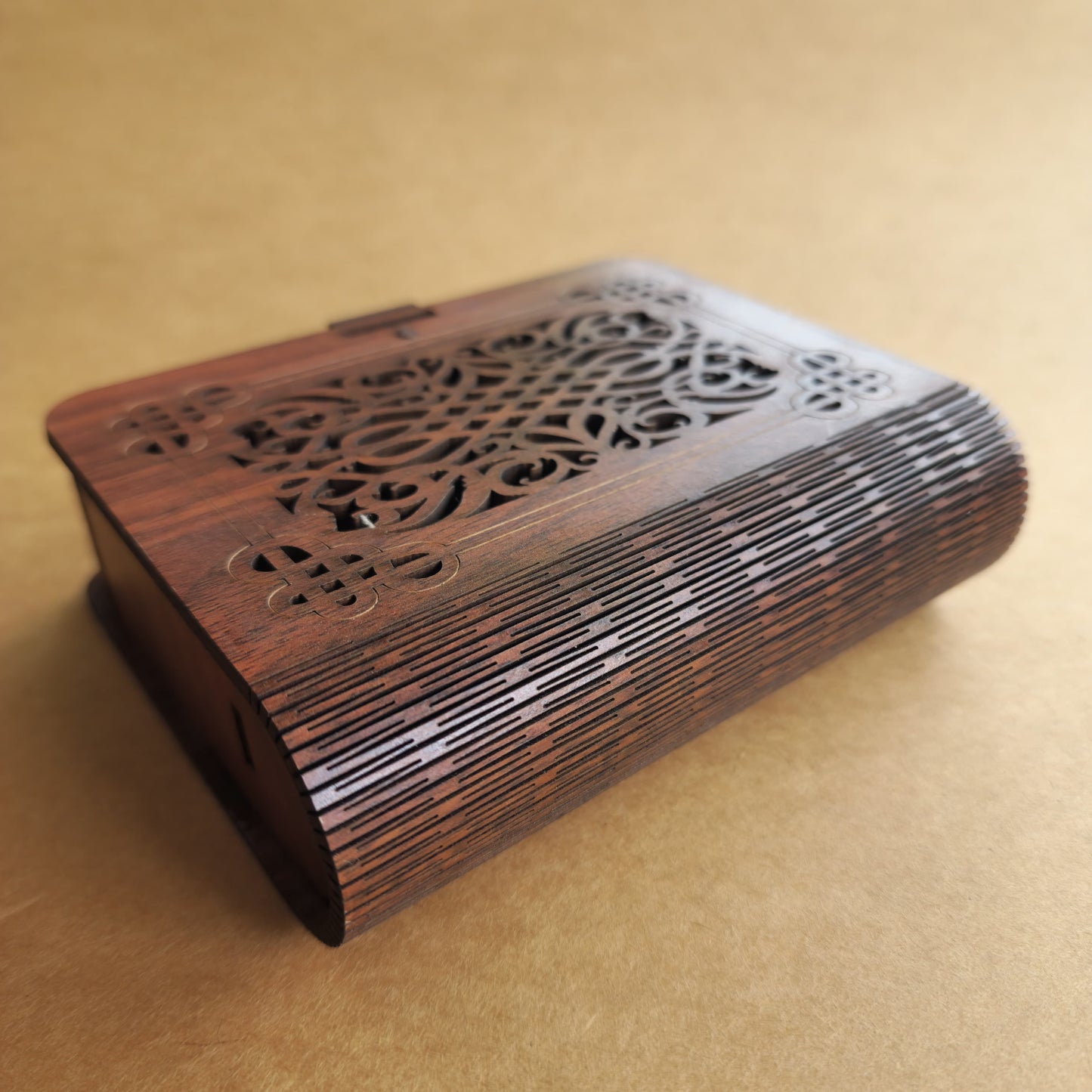 Vintage-Style Laser Cut Wooden Keepsake Box