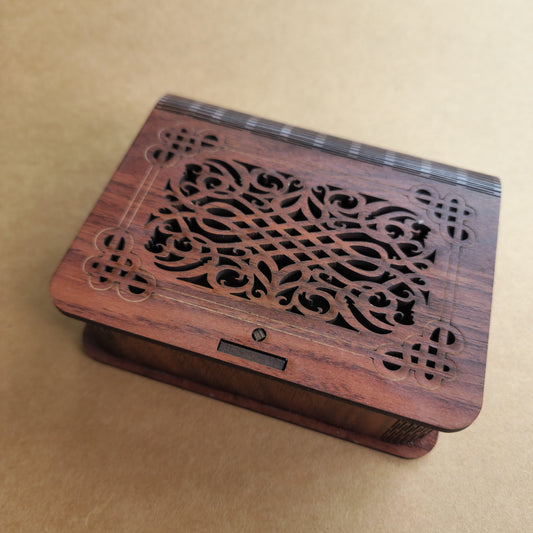 Vintage-Style Laser Cut Wooden Keepsake Box