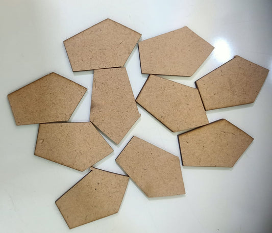 Pentagons Shape -4cm Set Of 10pc