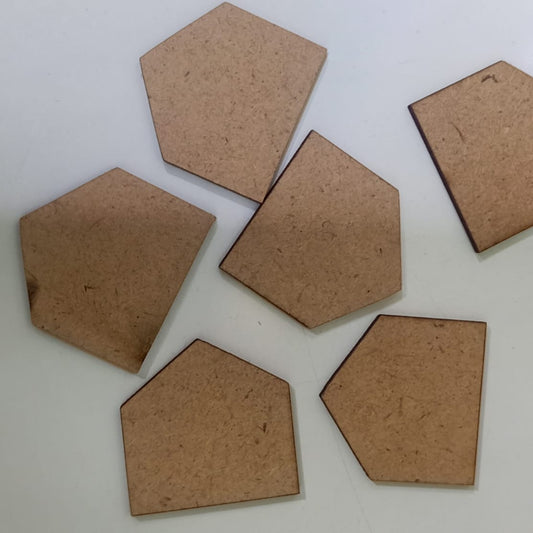 Pentagon Shape Cutout -3.5cm Set of 10pc