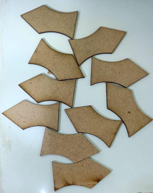 Laser -Cut MDF Interlocking Shape-4cm set of 10pc