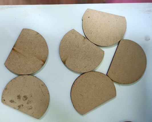 Semi-Circle MDF Blanks-3cm set of 10pc