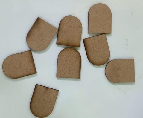 Wooden Dome -Shape Craft Blank-2.5cm set of 10pc
