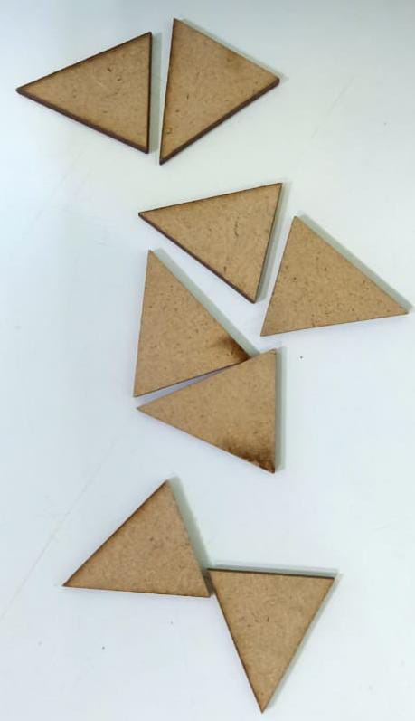 Wood Triangle Craft Blanks-2.6cm set of10pc