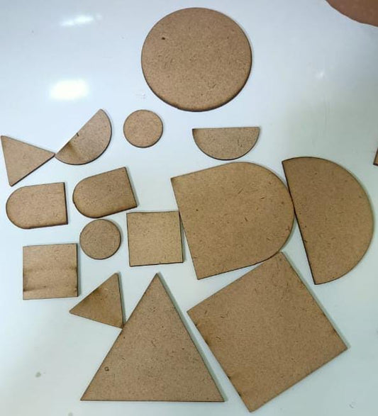 Mixed Shape Wooden MDF Cutout -2PC