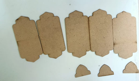 Ornate MDF Craft plaques -9cm set of 10pc