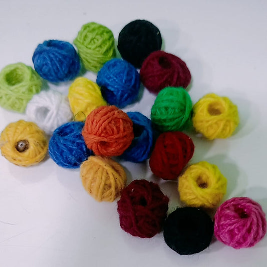 Coloeful Mini Wool Yarn Balls /Thread Spools For Crafts& Diy  -set of 10pc