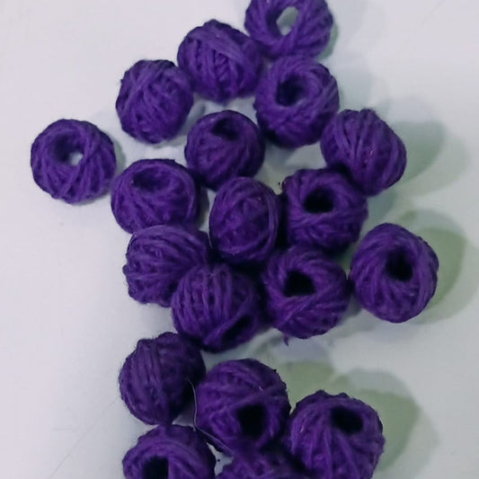 Purple Mini Yarn Balls For Craft & Knitting set of 20pc