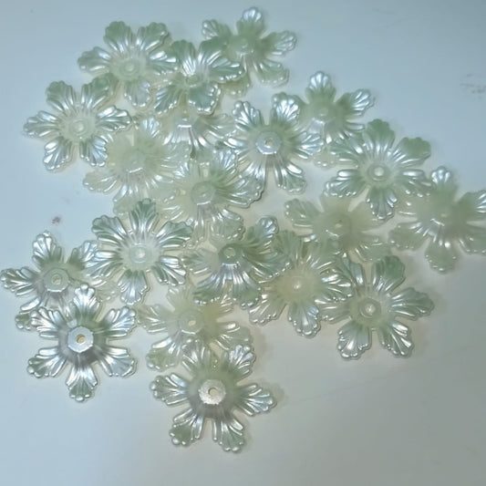 Pearlized Flower Beads of Jewelry Marking& Craft set of 30pc