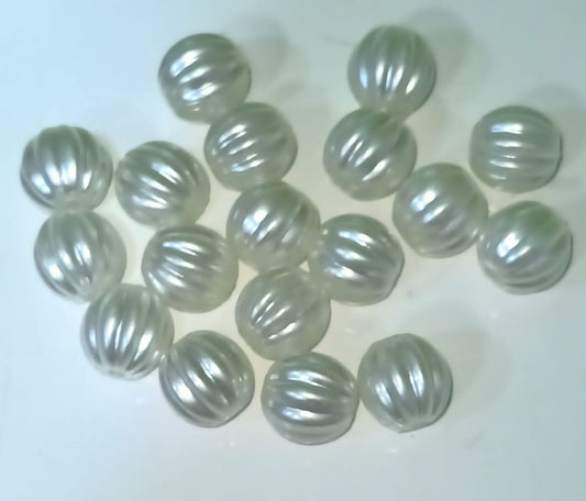 Premium White Pearl Beads Mix for Jewelry Making & Crafts set of 20pc