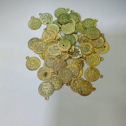 Gold Embossed Charm Pendants for Jewelry Making & Crafting