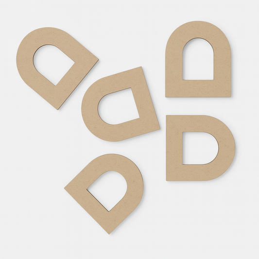 MDF Arch Shape U Cutouts | 4cm | Set of 5pcs