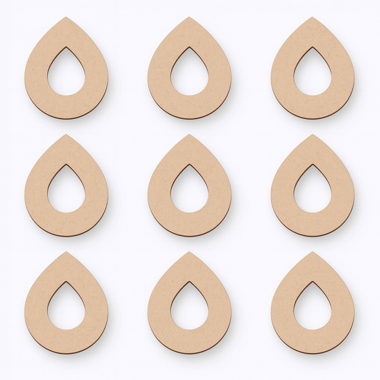 Teardrop Shape Cut Out -4.5cm Set of 10pc
